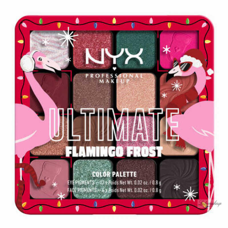 NYX Professional Makeup - ULTIMATE - SHADOW PALETTE - Paleta 16 cieni do powiek - 01W FLAMINGO FROST - 16 x 0,8 g