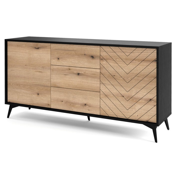Komoda DIAMOND KSZ154 Dąb evoke / czarny