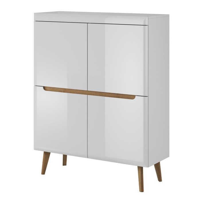 Komoda NORDI NK107 Biały / Dąb riviera