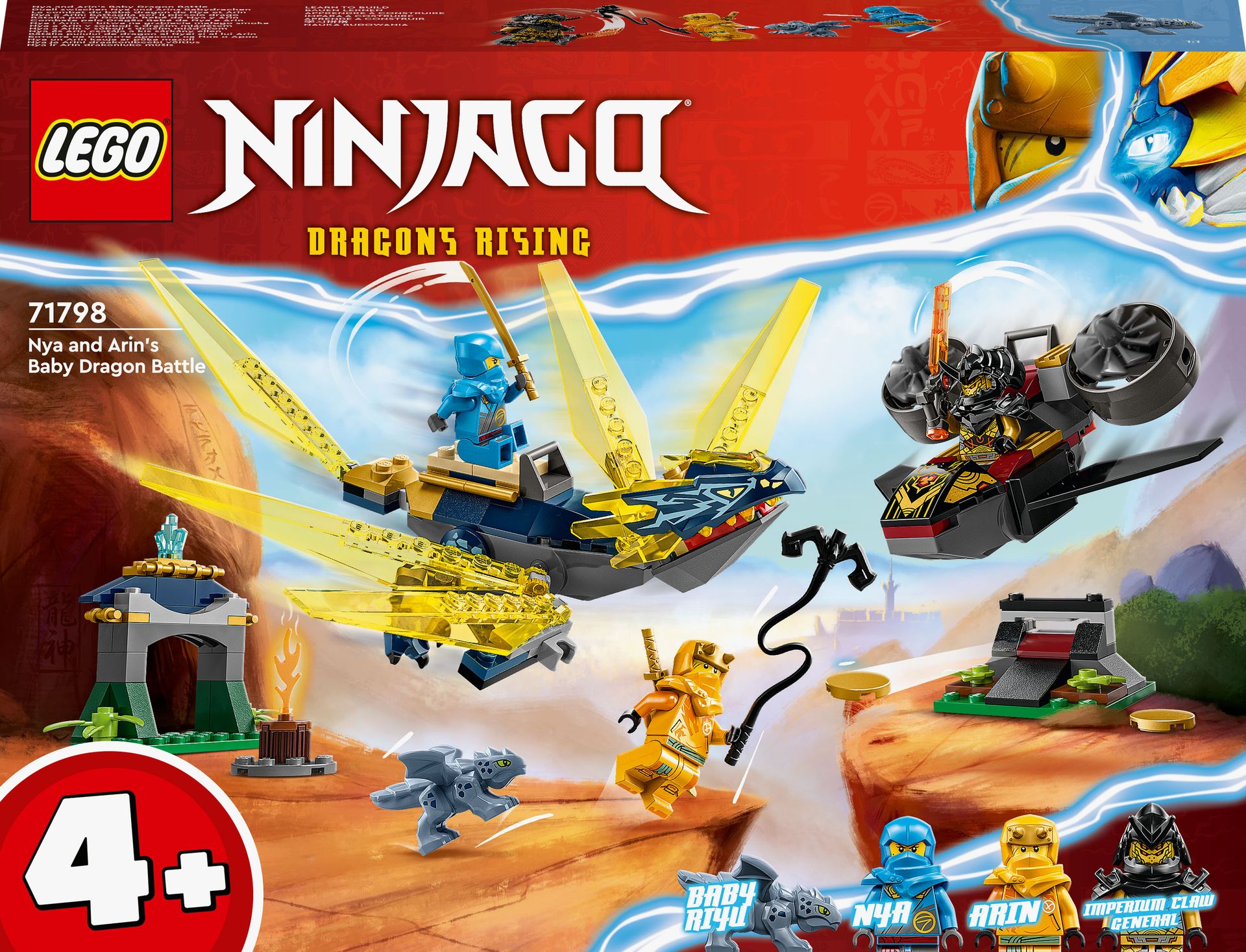 LEGO Ninjago Nya i Arin bitwa na grzbiecie małego smoka 71798