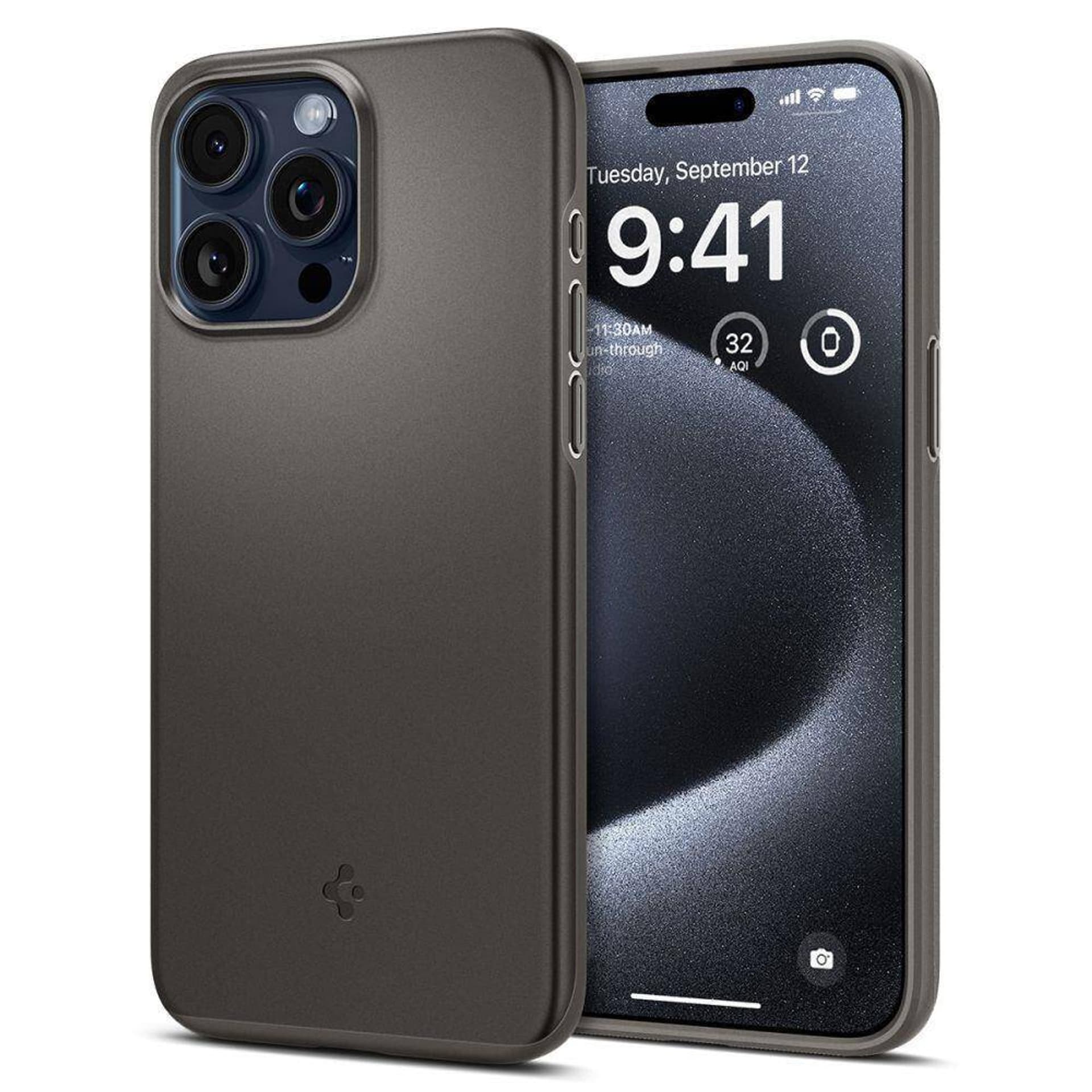 Etui APPLE IPHONE 15 PRO Spigen Thin Fit Gunmetal