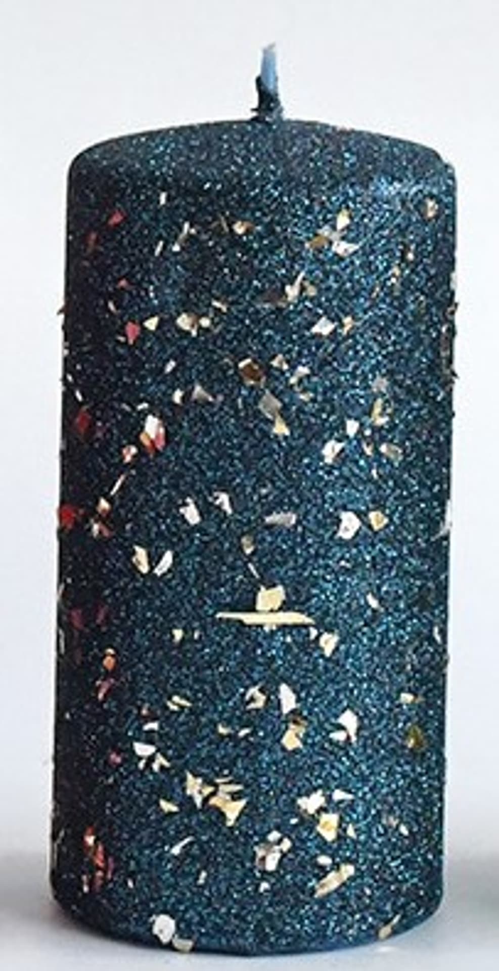 Świeca GLAMOUR NEW Walec mały 7xh10cm parafinowa granatowa