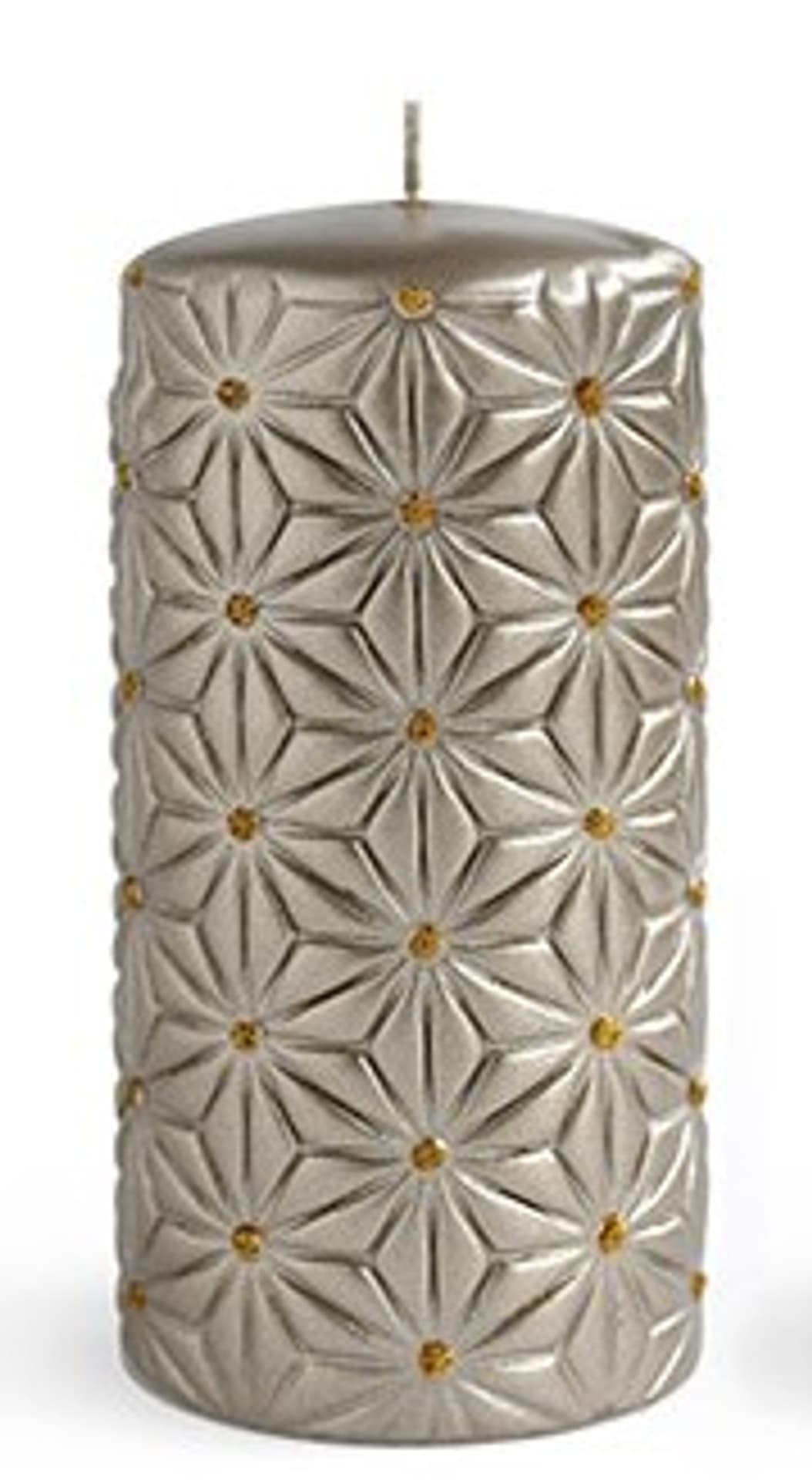 Świeca RAVENNA walec średni 7x14cm parafinowa szampan