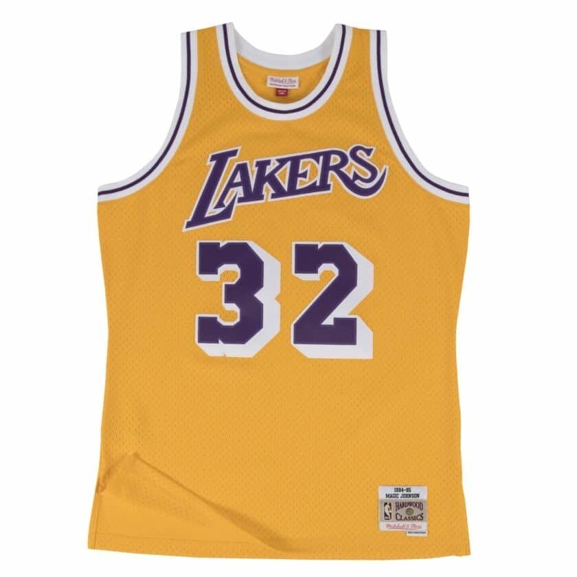 Mitchell & Ness, T-shirt męski, NBA Los Angeles Lakers Magic Johnson Swingman, rozmiar XXL