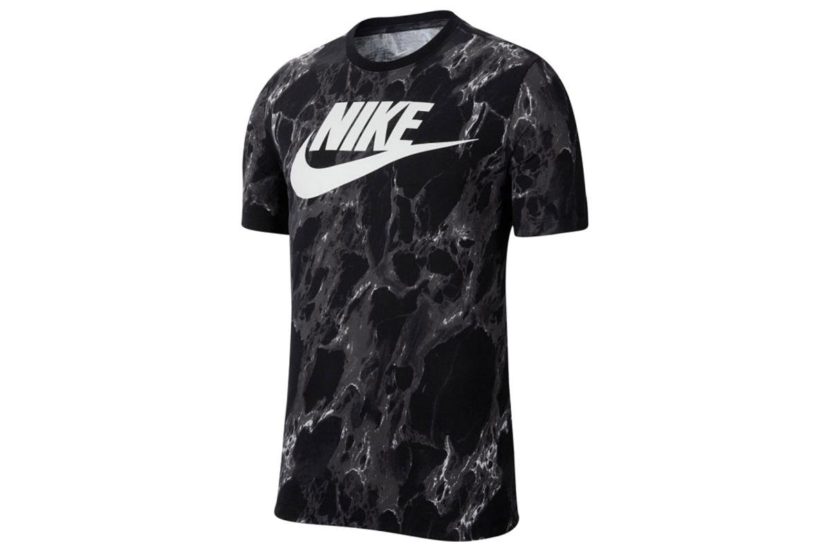 Nike, Koszulka męska, M NK TEE FRAN SWOOSH AOP CD1282-010, czarny, rozmiar M