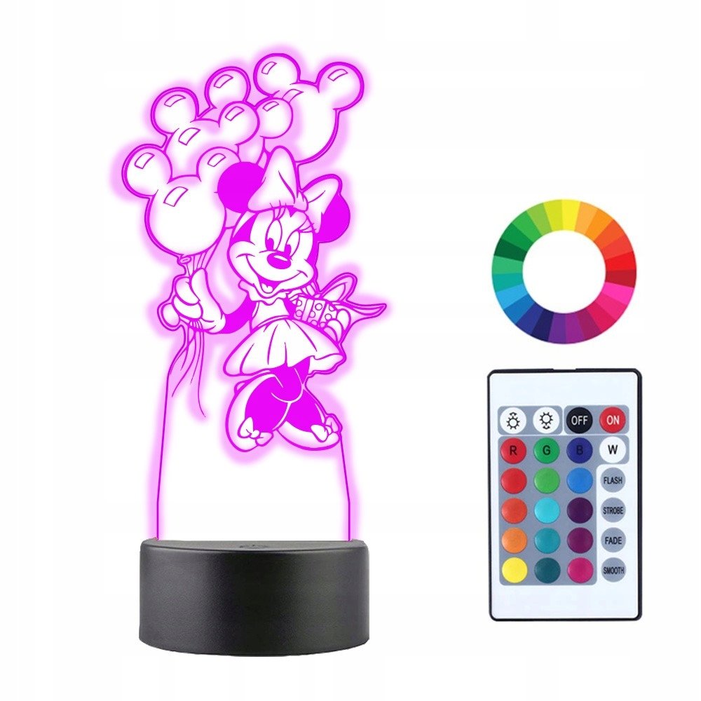 Lampka Nocna Led MYSZKA MINNIE BALONY