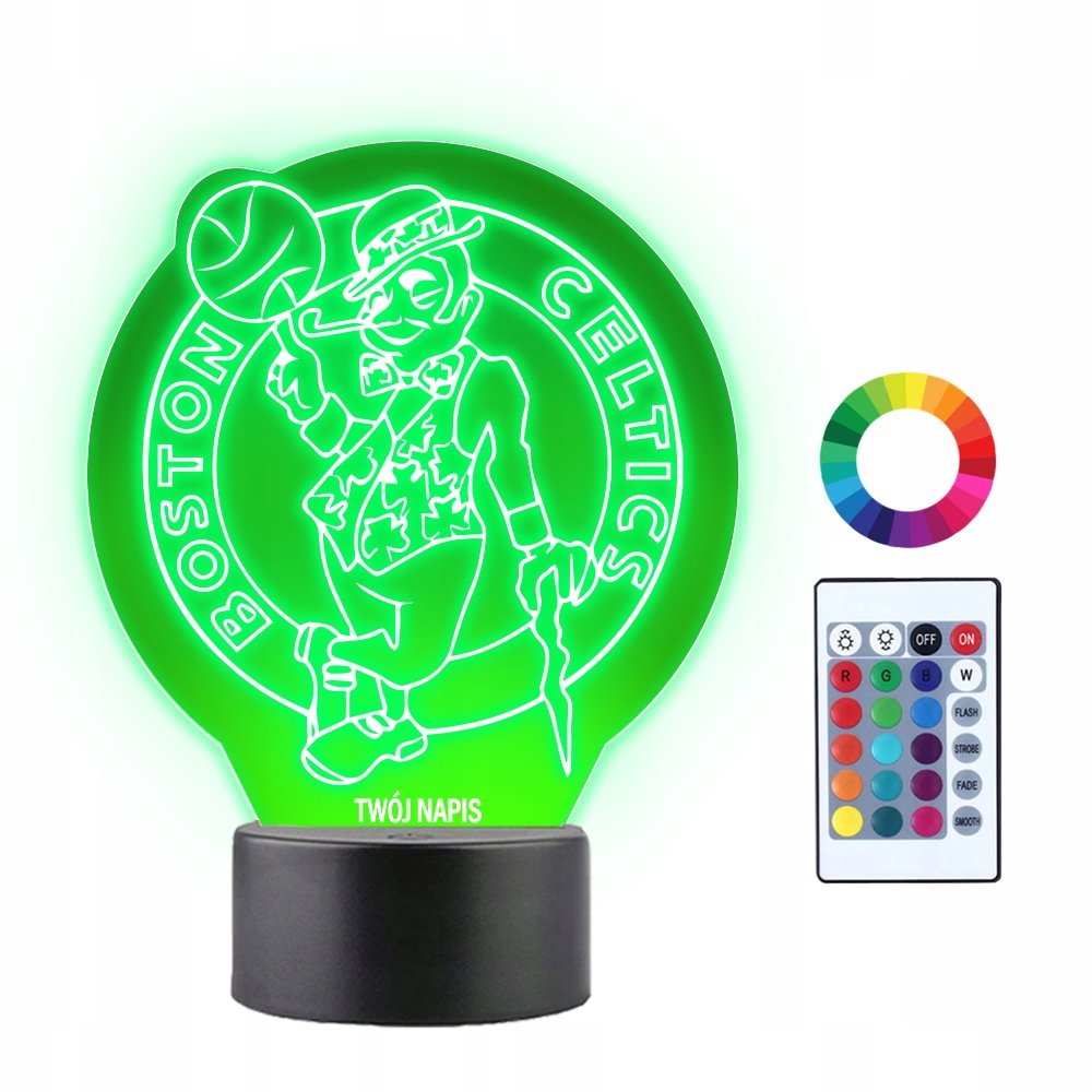 Lampka Nocna LED NBA Boston Celtics