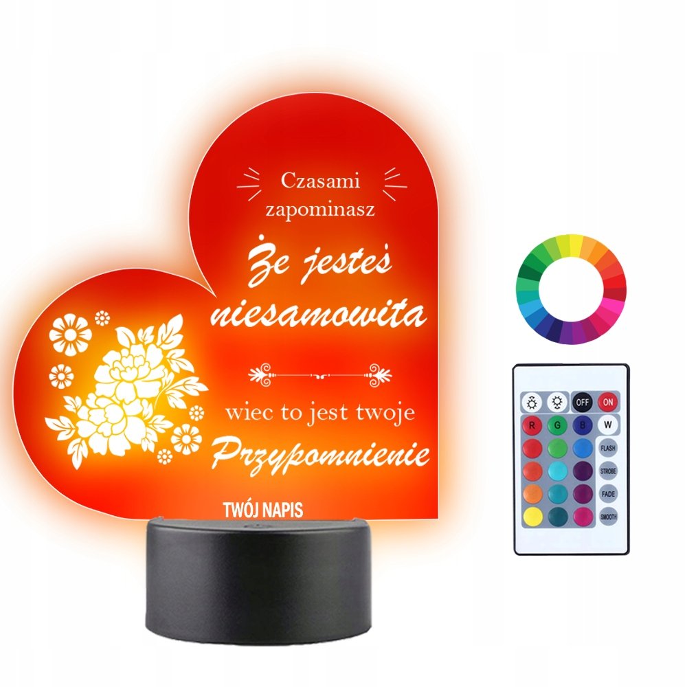 Lampka Nocna LED Jesteś Niesamowita Prezent