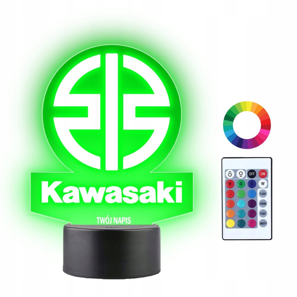 Lampka Nocna LED Kawasaki Logo