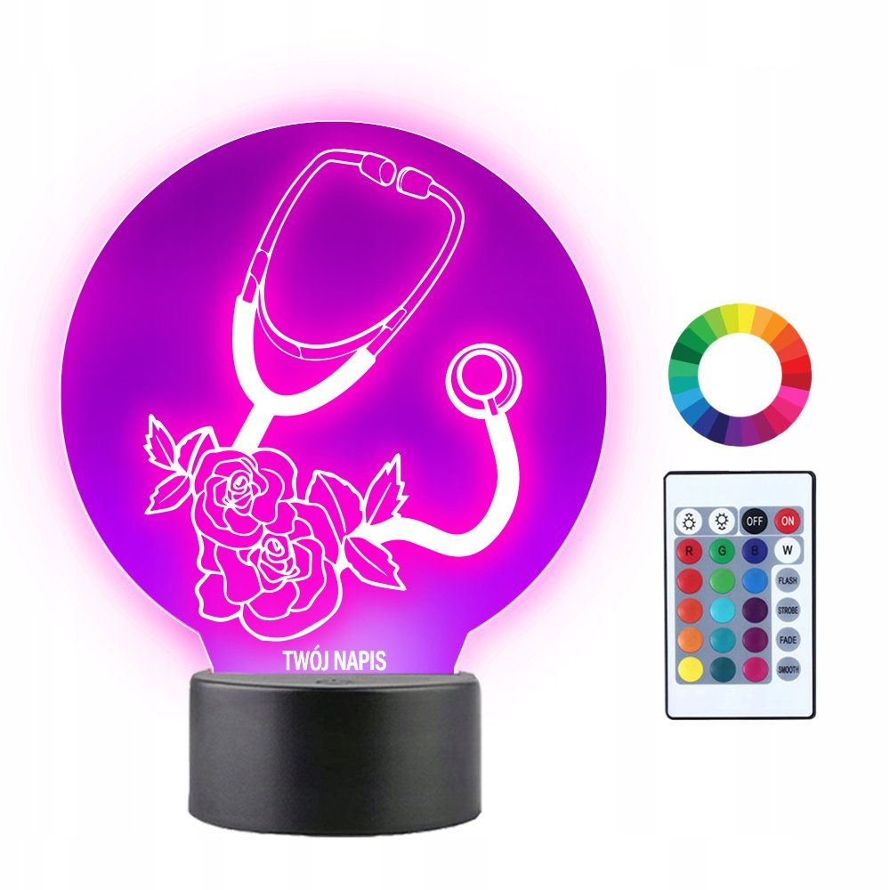 Lampka Nocna LED 3D Pielęgniarka
