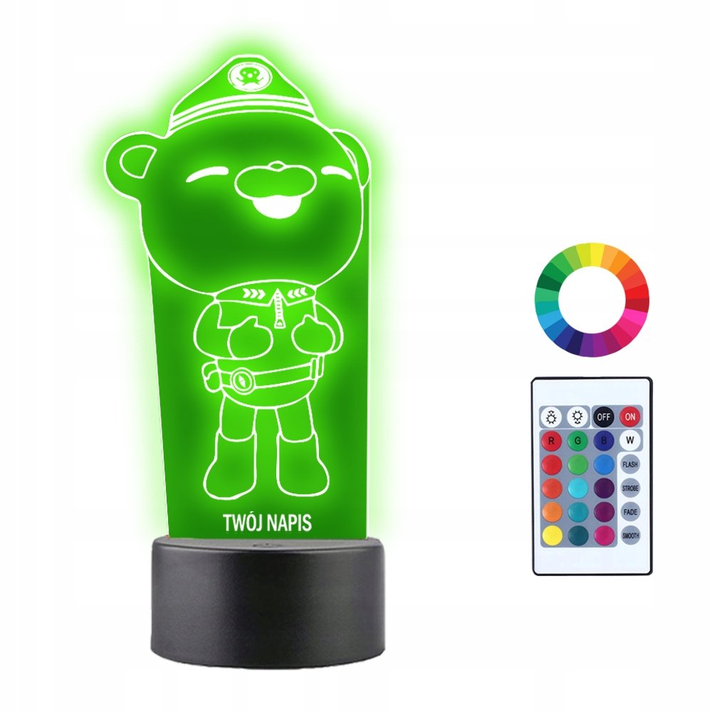 Lampka Nocna 3D LED Kapitan Barnie Oktonauci