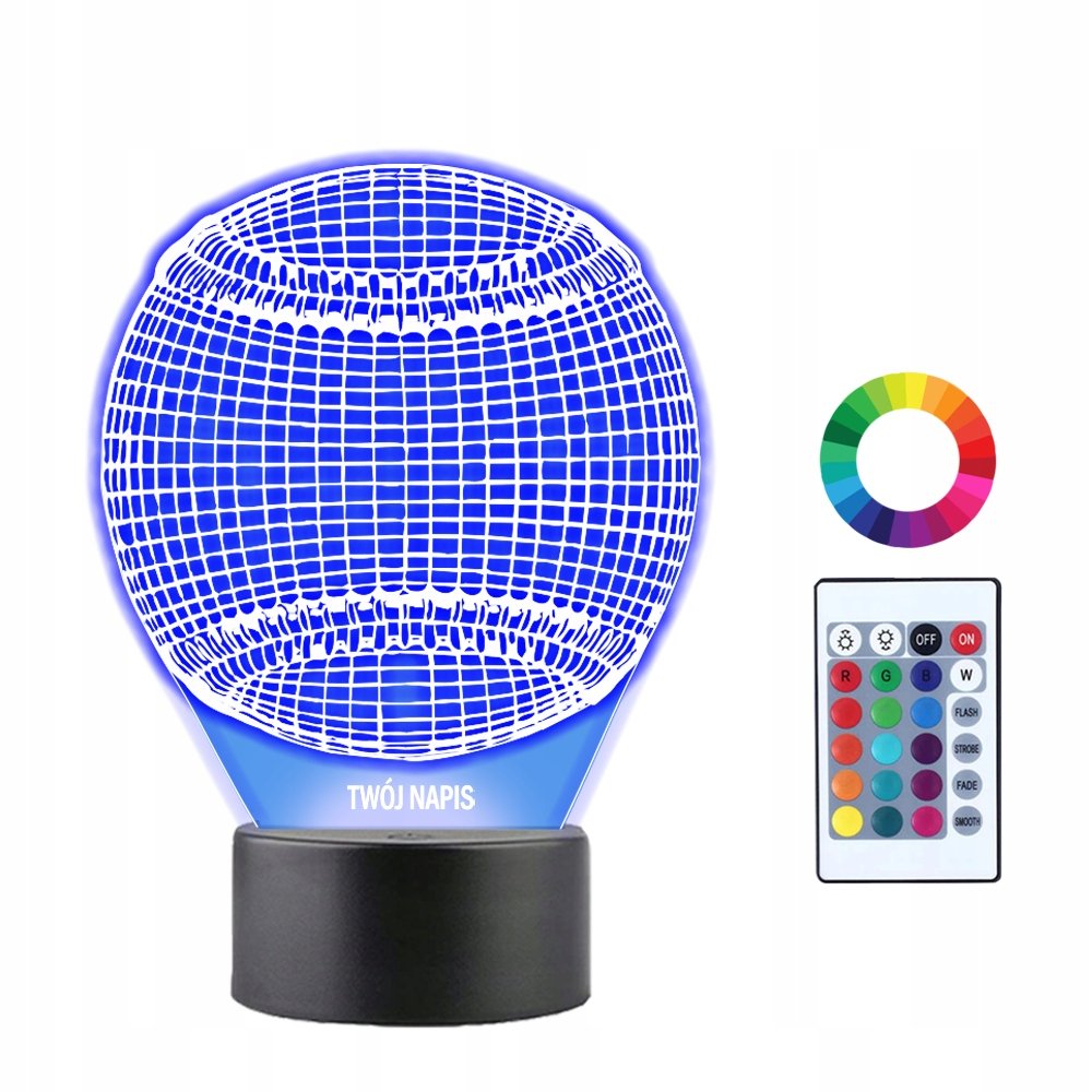 Lampka Nocna Mecz Baseball Led