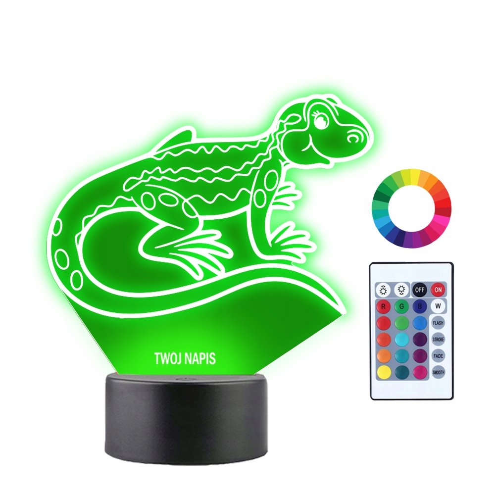 Lampka Nocna 3D LED Jaszczurka Prezent