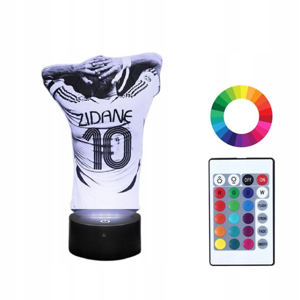 Lampka Nocna LED FRANCE 1998 ZINEDINE ZIDANE