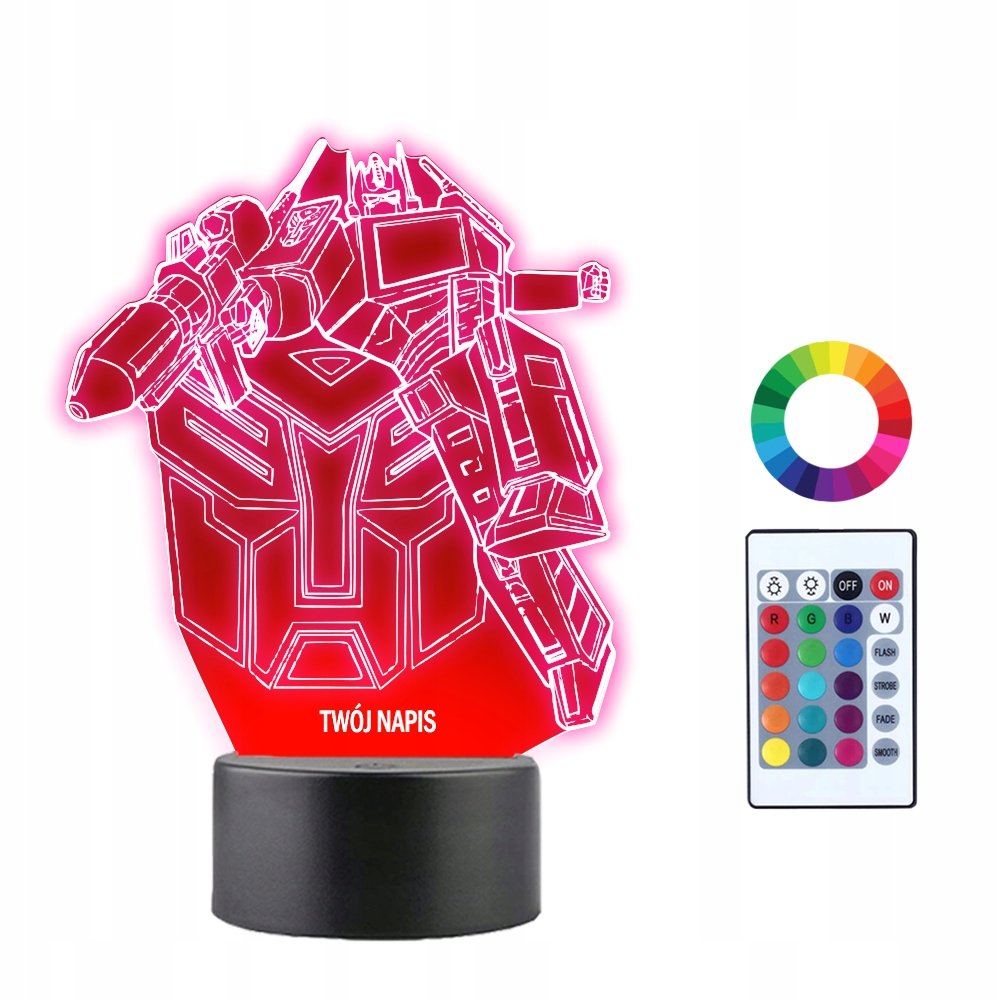 Lampka Nocna LED 3D Transformers Optimus