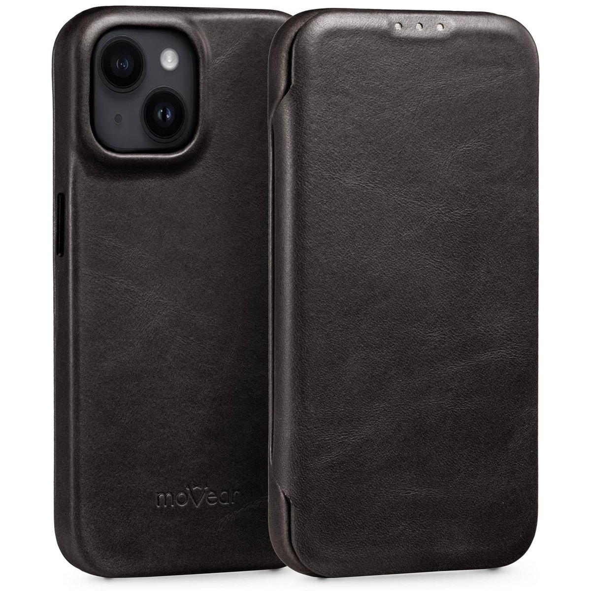 moVear flipSide 4S - Skórzane etui do Apple iPhone 14 Plus (6.7