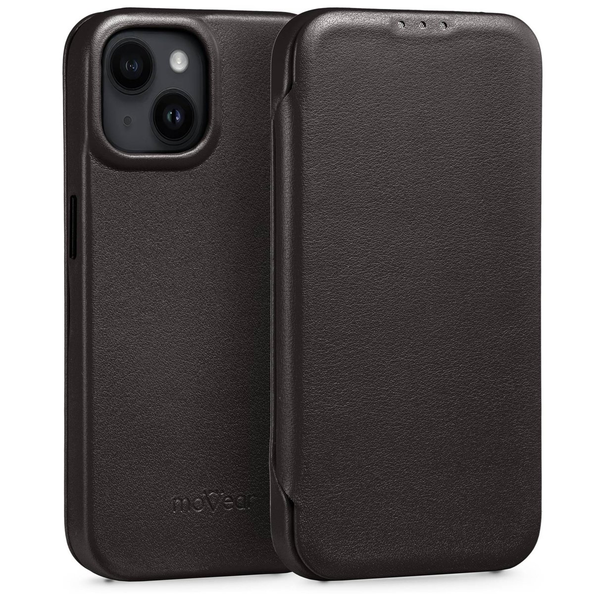moVear flipSide 4S - Skórzane etui do Apple iPhone 14 (6,1