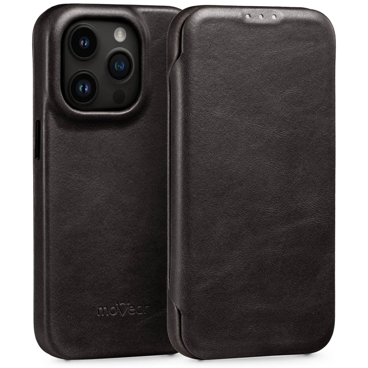moVear flipSide 4S - Skórzane etui do Apple iPhone 14 Pro (6.1