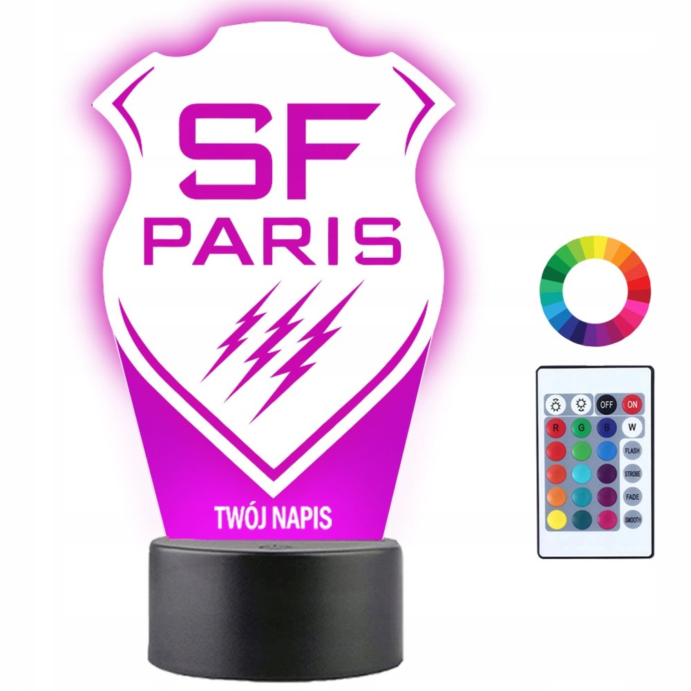 Lampka Nocna LED 3D Stade Français SF Paris Rugby Prezent