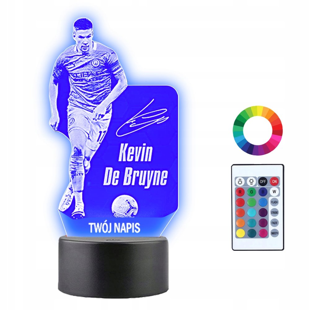 Lampka Nocna 3D LED Kevin De Bruyne Prezent