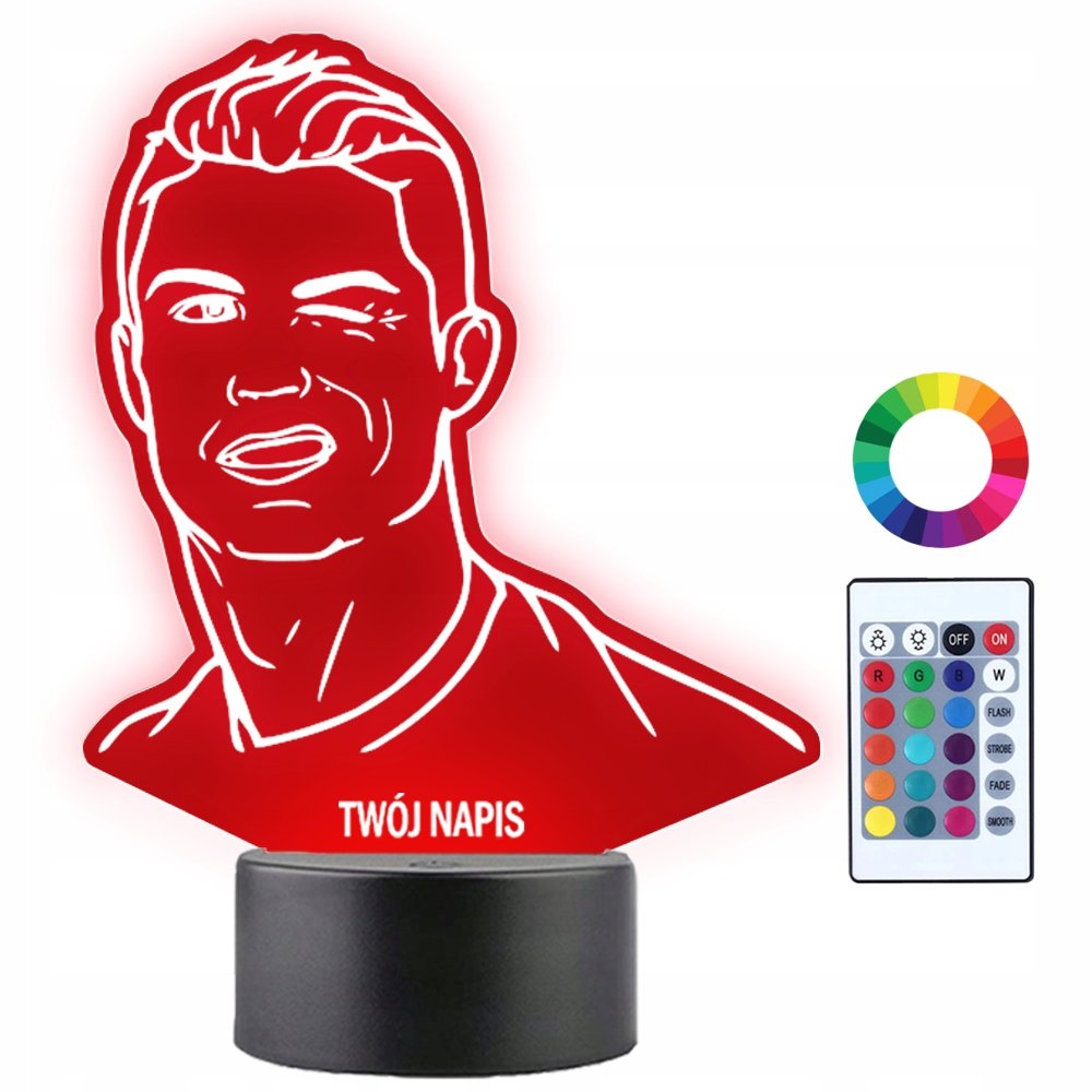 Lampka Nocna LED 3D Cristiano Ronaldo Prezent