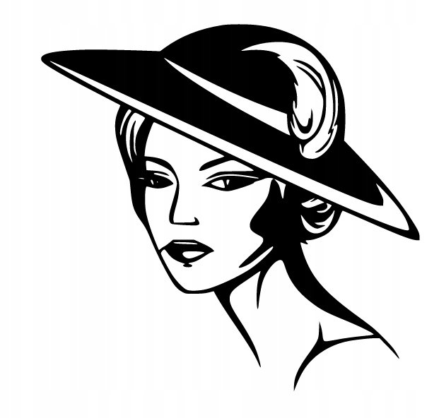 Dekoracja Ścienna Obraz Kobieta W Kapeluszu J170