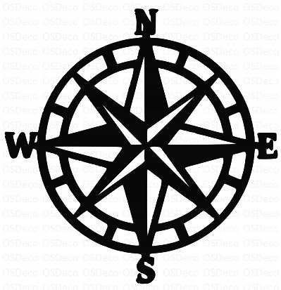 Hit! Dekoracja Ścienna 3D Obraz Róża Wiatrów V113