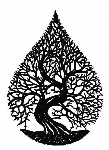 Dekoracja Ścienna Obraz Ażurowy Kropla Drzewo X125