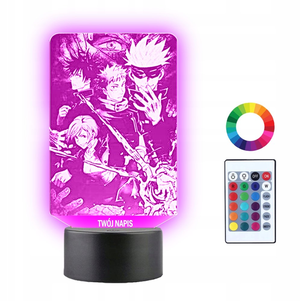 Lampka Nocna 3D LED Jujutsu Kaisen Anime Prezent