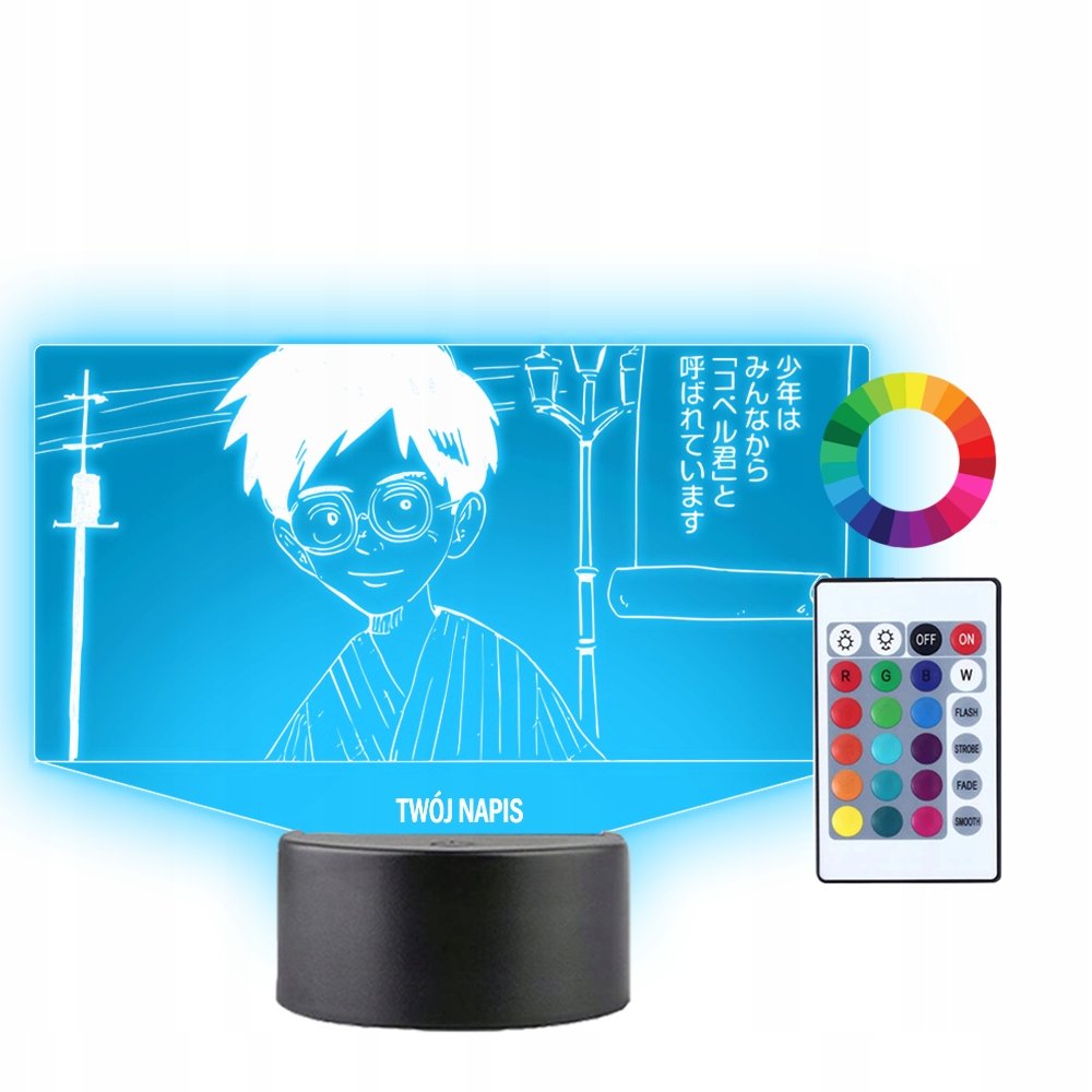 Lampka Nocna 3D LED Kimi tachi wa Do Ikiru ka