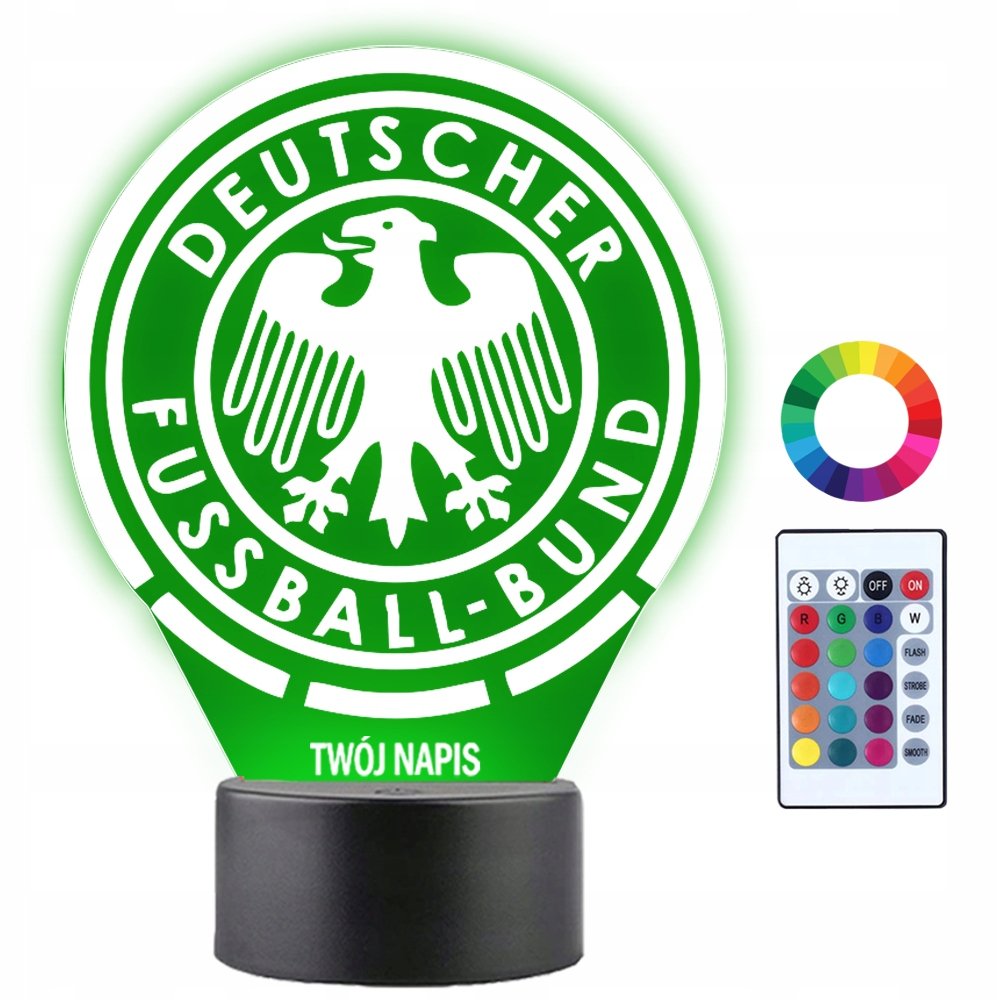 Lampka Nocna LED 3D Deutscher Fußball-Bund Piłka Nożna Prezent