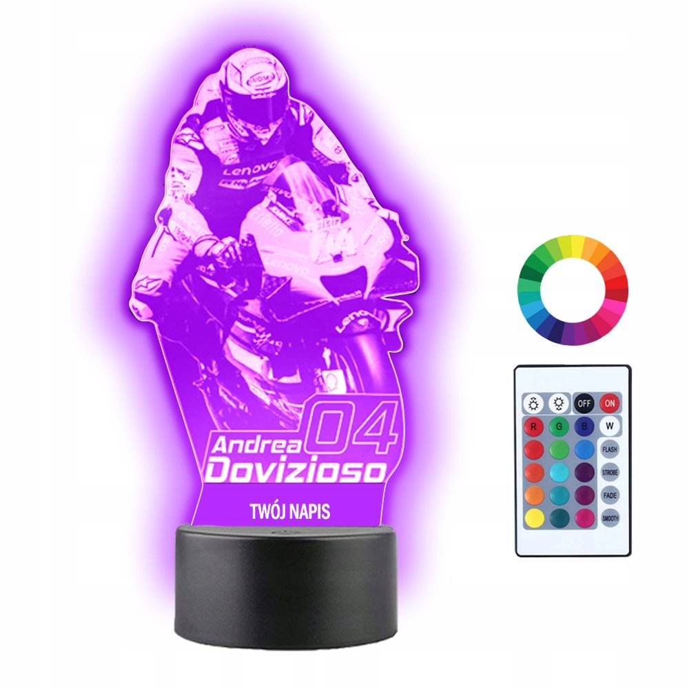 Lampka Nocna 3D LED Andrea Dpvizioso Ducati Motor