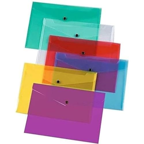 Plastikowe portfele na dokumenty 50 A5, jasne, przezroczyste portfele papierowe/portfele papierowe - różne kolory
