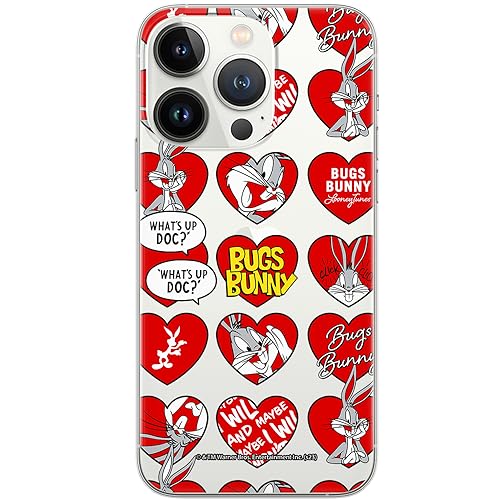ERT GROUP etui na telefon Iphone 13 PRO, case oryginalny i oficjalnie licencjonowany przez Looney Tunes, wzór Bugs 022, optymalnie dopasowane, plecki z TPU częściowo przeźroczyste