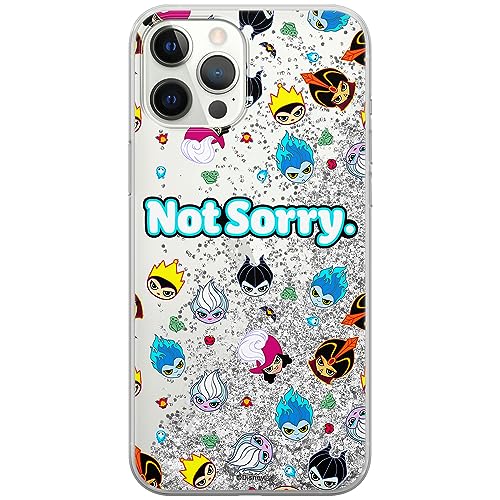 ERT GROUP etui na telefon Apple Iphone 12 PRO MAX, case oryginalny i oficjalnie licencjonowany przez Disney, wzór Disney Villains 005, optymalnie dopasowane, z efektem płynnego brokatu