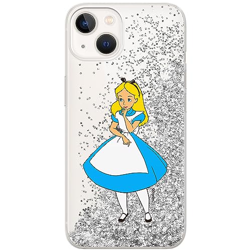 ERT GROUP etui na telefon Apple Iphone 13, case oryginalny i oficjalnie licencjonowany przez Disney, wzór Alice 010, optymalnie dopasowane, z efektem płynnego brokatu