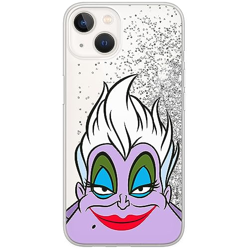 ERT GROUP etui na telefon Apple Iphone 13 MINI, case oryginalny i oficjalnie licencjonowany przez Disney, wzór Ursula 002, optymalnie dopasowane, z efektem płynnego brokatu
