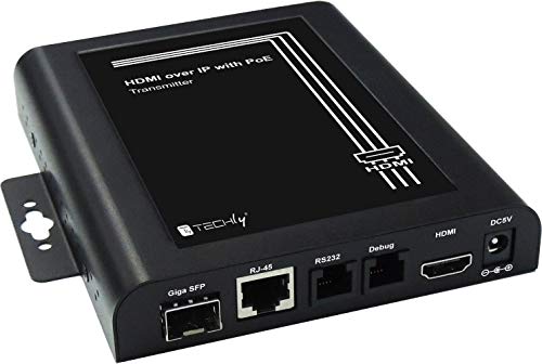 Techly Nadajnik extendera HDMI over IP z funkcją ściany wizyjnej PoE (020508)