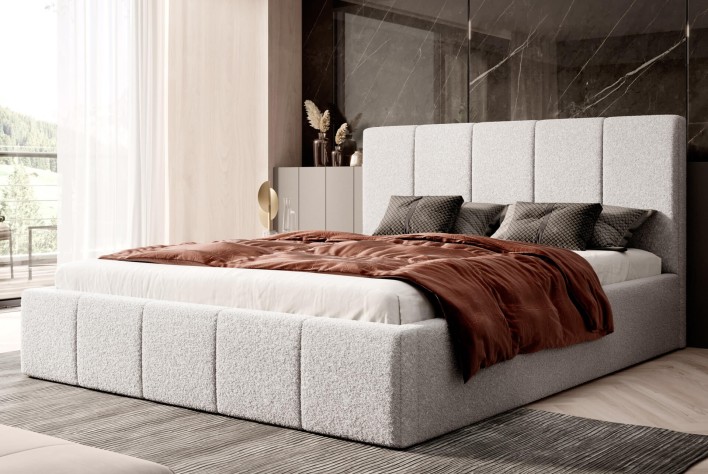 Łóżko z pojemnikiem SFG0114 140x200 szary boucle #17