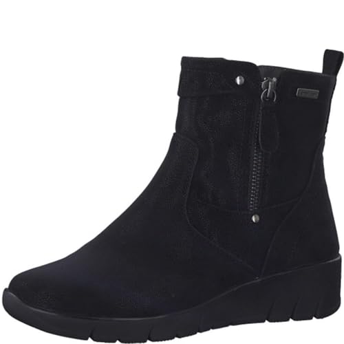 Jana Damskie Softline 8-26467-41 wygodne szerokie wygodne buty wodoodporne antypoślizgowe boczny zamek błyskawiczny botki, czarne, 39 EU, czarny, 39 EU Weit