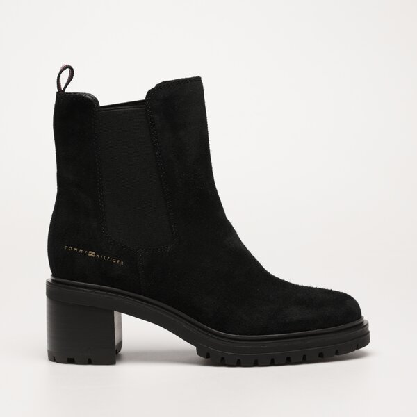TOMMY HILFIGER ESSENTIAL MIDHEEL SUEDE BOOTIE - Tommy Hilfiger