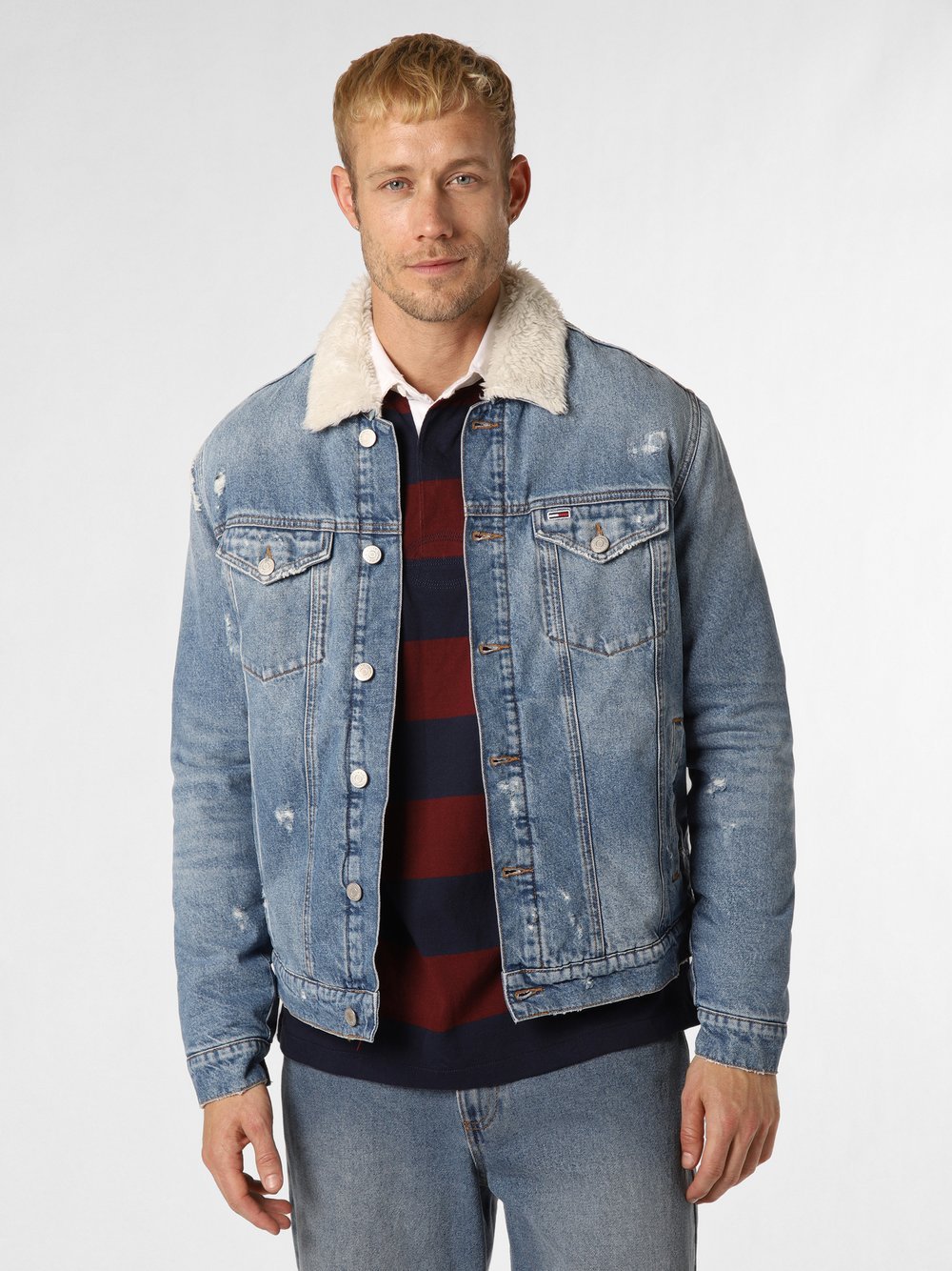 Tommy Jeans - Męska kurtka jeansowa, niebieski