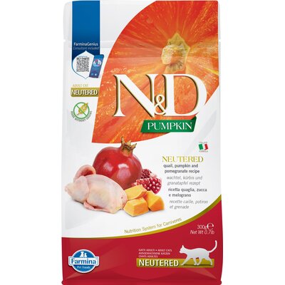 Farmina N&D Neutered Cat Pumpkin Quail&Pomegranate 0,3 kg