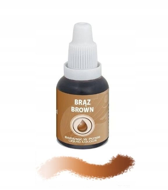BARWNIK SPOŻYWCZY W PŁYNIE - BRĄZOWY - 20ml