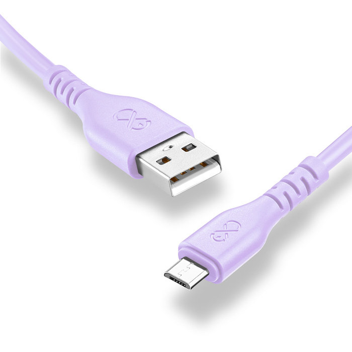 Kabel USBA-mUSB  BASIC 1.2m liliowy
