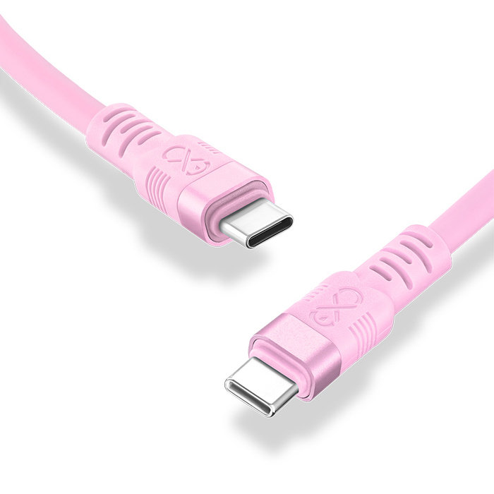 Kabel USBC-USBC eXc WHIPPY Pro 2m pudrowy róż