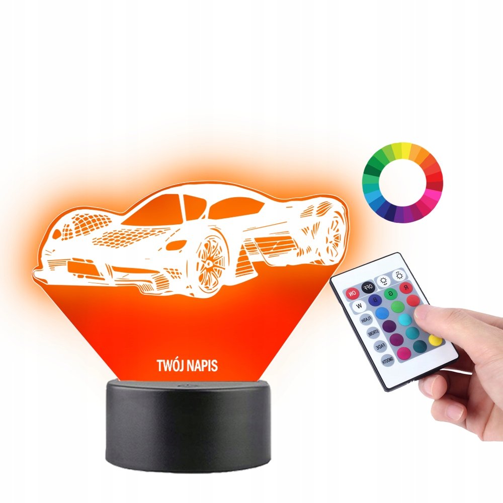 Lampka na Biurko 3D Samochód Sportowy
