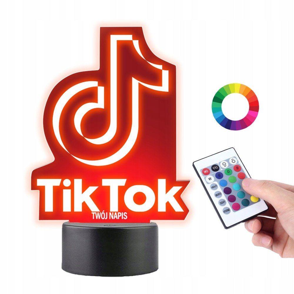 Lampka na Biurko Statuetka TikTok Logo