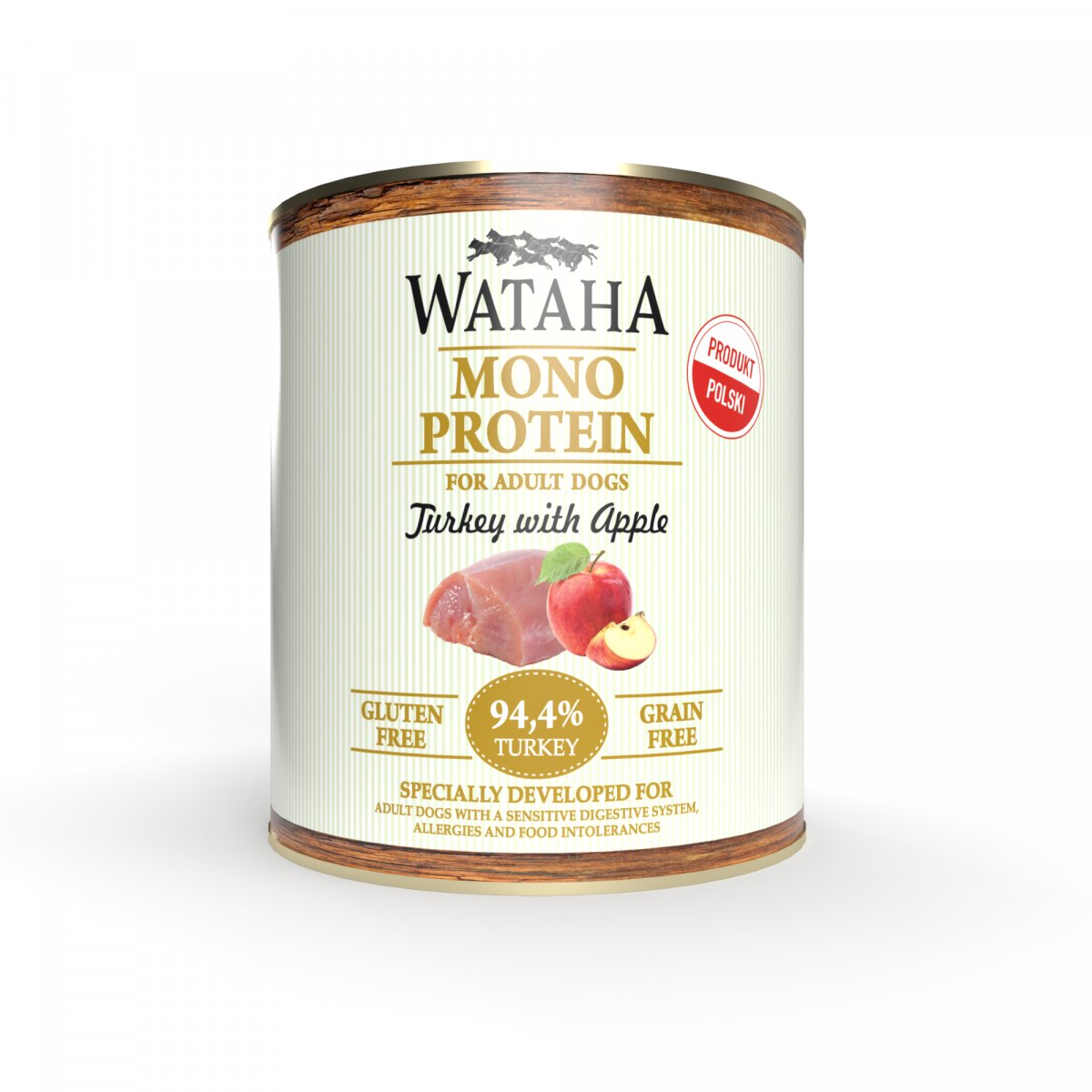 WATAHA MONO PUSZKA DLA PSA INDYK Z JABŁKIEM 800G