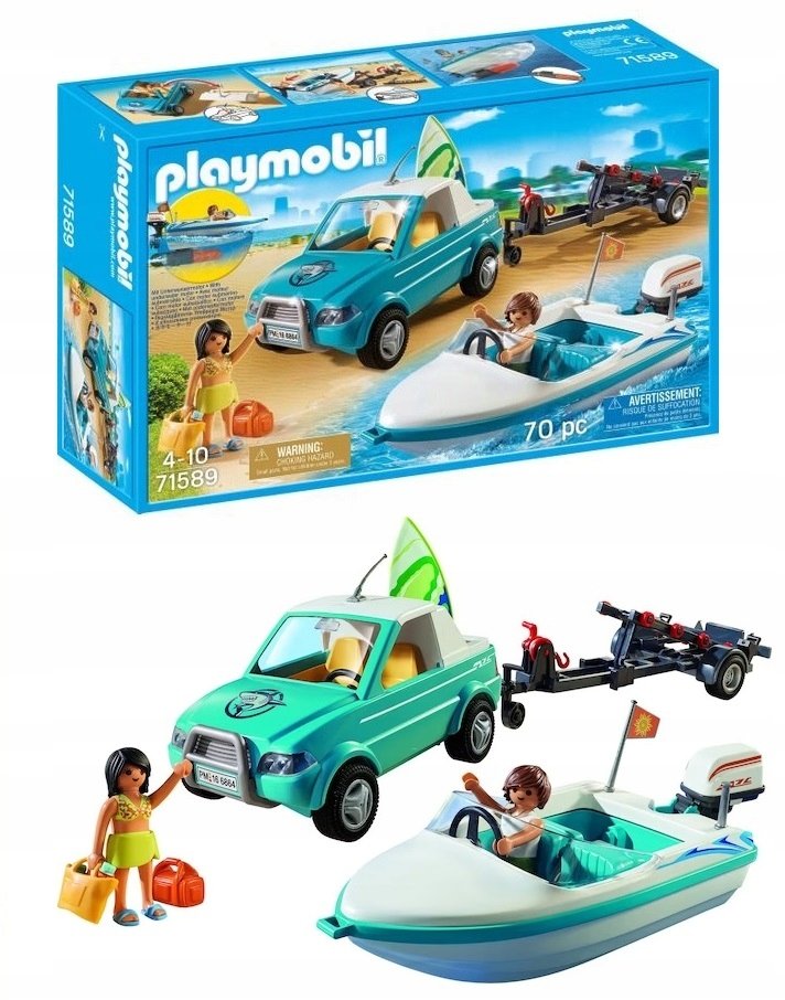 Playmobil 71589 Surfer-Pickup Z Motorówką